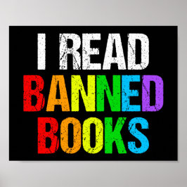 I Read Banned Books Rainbow ポスター