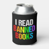 I Read Banned Books Rainbow 缶クーラー (缶正面)
