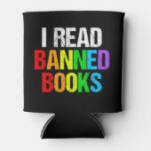 I Read Banned Books Rainbow 缶クーラー (正面)