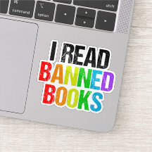 I Read Banned Books Rainbow Laptop
