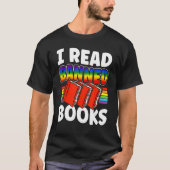 I Read Banned Books Reading Library 4 Tシャツ (正面)