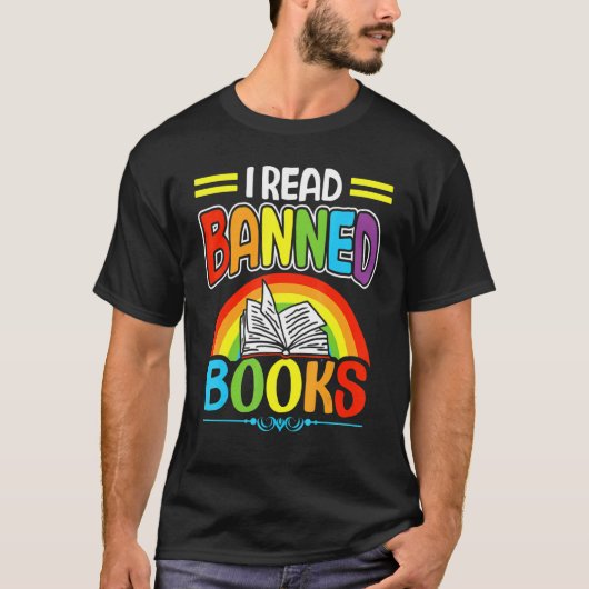 I Read Banned Books Reading Library 5 Tシャツ (正面)