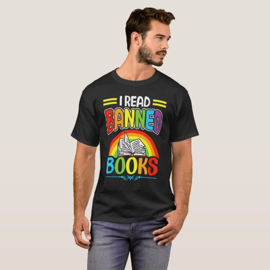 I Read Banned Books Reading Library 5 Tシャツ (正面フル)