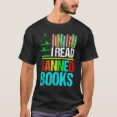 I Read Banned Books Reading Library Tシャツ (正面)