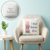 I Read Between Rows Crochet Knitting Book Lover クッション