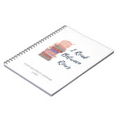 I Read Between Rows Crochet Knitting Book Lover ノートブック (左側)