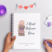 I Read Between Rows Crochet Knitting Book Lover ノートブック