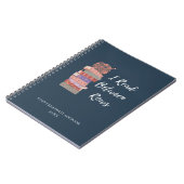 I Read Between Rows Crochet Knitting Book Lover ノートブック (左側)