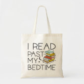 I Read Past My Bedtime トートバッグ (正面)