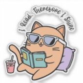 I Read, Therefore I Shine! シール (正面)