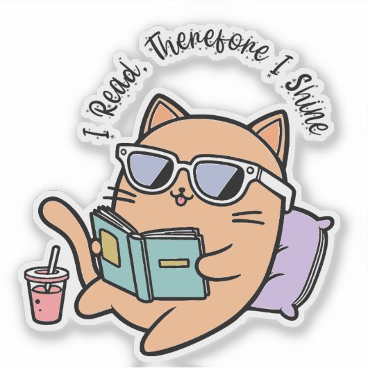 I Read, Therefore I Shine! シール (正面)