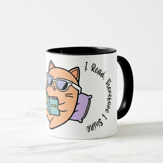 I Read, Therefore I Shine! マグカップ (正面右)