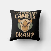 I Really Like Camels Animal Lover Camel Pet Owner クッション (裏面)