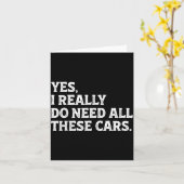 I Really Yes Need All Cars Car カード (黄色い花)