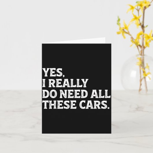 I Really Yes Need All Cars Car カード (黄色い花)