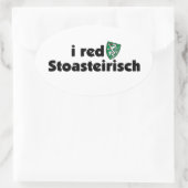 I red Stoasteirisch Steiermark Österreich Dialekt 楕円形シール (バッグ)