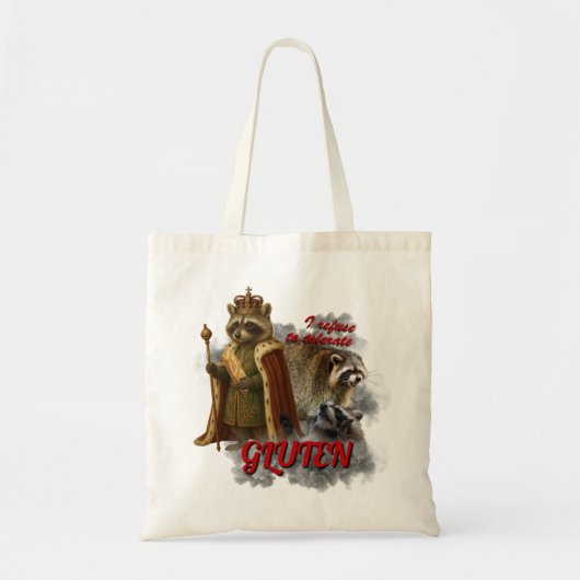 I Refuse To Tolerate Gluten funny meme bag トートバッグ (正面)