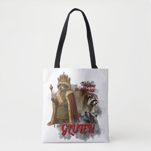 I Refuse To Tolerate Gluten funny meme bag トートバッグ (正面)
