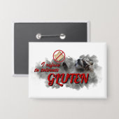 I Refuse To Tolerate Gluten meme button 缶バッジ (正面/裏面)