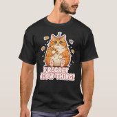 I Regret Meow Thing Funny Cat Pizza Party Tシャツ (正面)