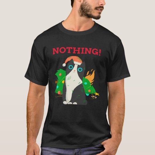 I Regret Nothing Christmas Cat Holiday Tシャツ (正面)