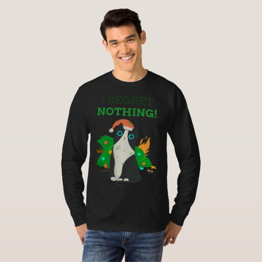 I Regret Nothing Christmas Cat Perfect Tシャツ (正面フル)