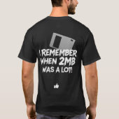 I_REMEMBER_WHEN_2MB_WAS_A_LOT!W Tシャツ (裏面)