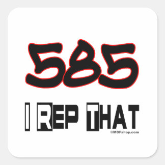I Rep That 585 Area Code スクエアシール