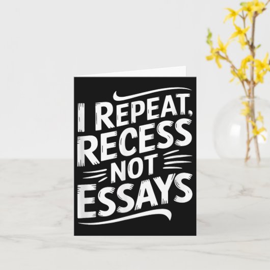 I Repeat Recess Not Essays  カード (黄色い花)