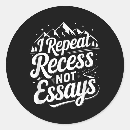 I Repeat Recess Not Essays _1 ラウンドシール (正面)