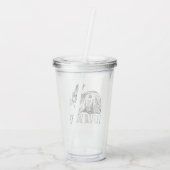 I Require Snacks Cute Bunny Rabbit アクリルタンブラー (裏面)