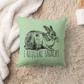 I Require Snacks Cute Bunny Rabbit クッション (ブランケット)