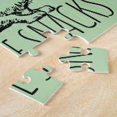 I Require Snacks Cute Bunny Rabbit ジグソーパズル (側面)