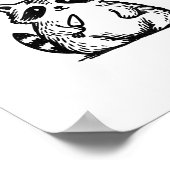 I Require Snacks Raccoon Funny Angry Trash Panda M ポスター (角)