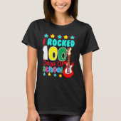 I Rocked 100 Days Of School Guitar Music 100th Da Tシャツ (正面)