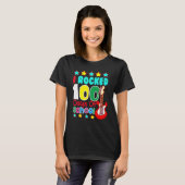 I Rocked 100 Days Of School Guitar Music 100th Da Tシャツ (正面フル)
