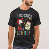 I Rocked 100 Days Of School Guitar Music 100th Day Tシャツ (正面)
