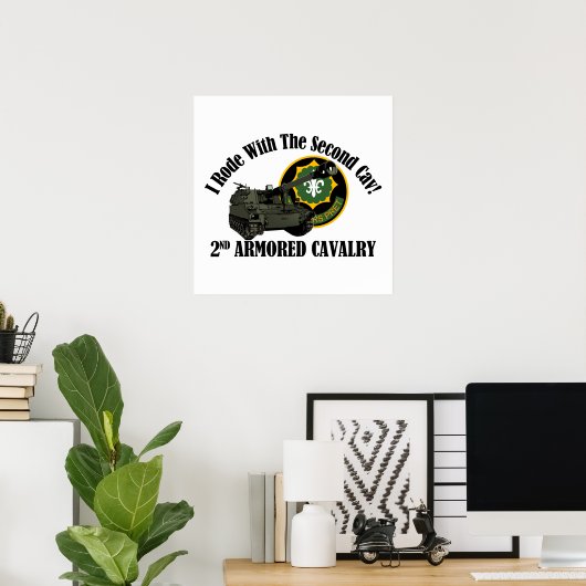 I Rode With The 2nd ACR!  Howitzer ポスター (ホームオフィス)