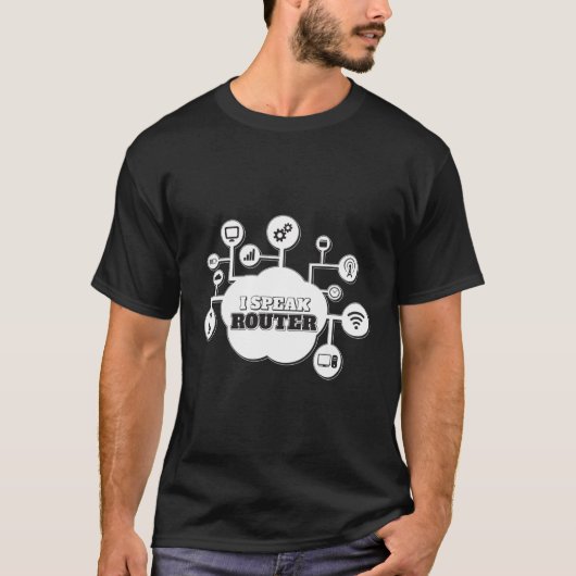 I Router 話 Networking Cloud Network Engineer Tシャツ (正面)
