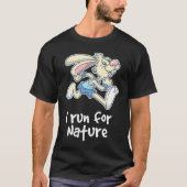 I Run Nature Cute Bunny Running Rabbit Animal Kids Tシャツ (正面)
