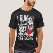 I run on Caffeine & Husky Hair cool dog Tシャツ (正面)