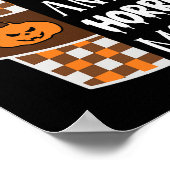 I Run On Coffee And Horror Movies Halloween Costum ポスター (角)