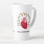 I Run on Coffee and Love Mug カフェラテマグ (右アングル)