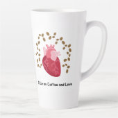 I Run on Coffee and Love Mug カフェラテマグ (右)