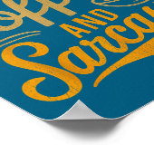 I Run On Coffee And Sarcasm - Funny Quote Humor  ポスター (角)