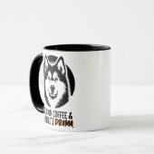 I Run On Coffee & Malamute Drama For Dog Owners マグカップ (正面左)