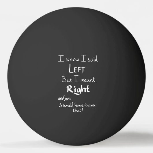 I Said 離れ Directions Argument Joke 引用文 卓球ボール (正面)