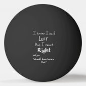 I Said 離れ Directions Argument Joke 引用文 卓球ボール (裏面)