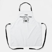 I Said Peaceful Fish They Lied - Minimalist Funny  エプロン (正面)