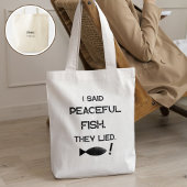 I Said Peaceful Fish They Lied - Minimalist Funny  トートバッグ